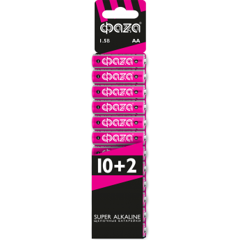 Алкалиновые элементы питания JAZZWAY ФАZА LR 6 Super Alkaline SBL-10+2 Алкалиновые элементы питания JAZZWAY ФАZА LR 6 Super Alkaline SBL-10+2