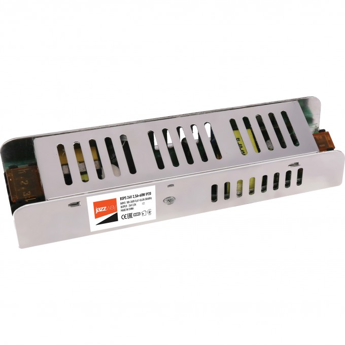 Блок питания JAZZWAY для светодиодной ленты DRAIVER BSPS 24V 2 50A 60W IP20 5015500 Блок питания JAZZWAY для светодиодной ленты DRAIVER BSPS 24V 2 50A 60W IP20 5015500