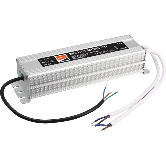 Драйвер JAZZWAY BSPS 12V 16.5A=200W влагозащищенный IP67 1016348A Драйвер JAZZWAY BSPS 12V 16.5A=200W влагозащищенный IP67 1016348A