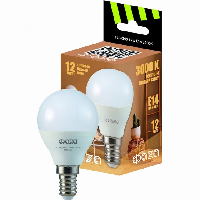 Лампа JAZZWAY ФАZА FLL- G45 12w E14 3000K 230/50 5038561 Лампа JAZZWAY ФАZА FLL- G45 12w E14 3000K 230/50 5038561