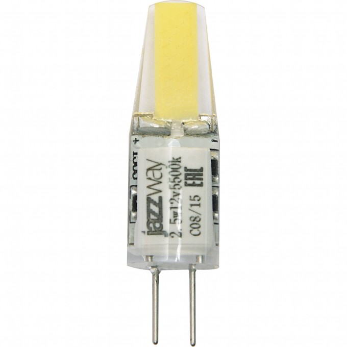 Лампа JAZZWAY PLED-G4 COB 2.5w 200Lm 3000K 12В силикон 10x39мм 2855749 Лампа JAZZWAY PLED-G4 COB 2.5w 200Lm 3000K 12В силикон 10x39мм 2855749