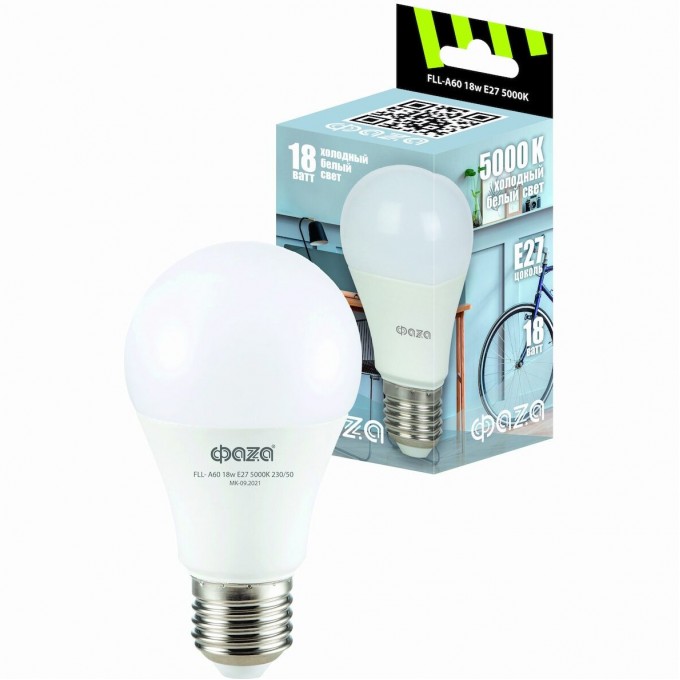 Лампа светодиодная JAZZWAY LED 18Вт E27 5000K груша 230/50 5038417 Лампа светодиодная JAZZWAY LED 18Вт E27 5000K груша 230/50 5038417