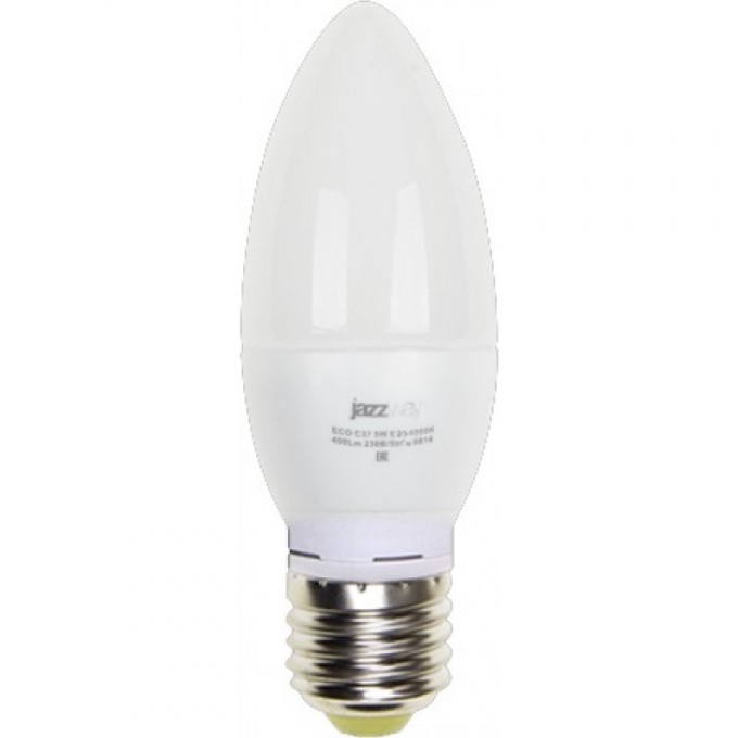 Лампа светодиодная JAZZWAY PLED- ECO-C37 5W E27 4000K 2855329A Лампа светодиодная JAZZWAY PLED- ECO-C37 5W E27 4000K 2855329A