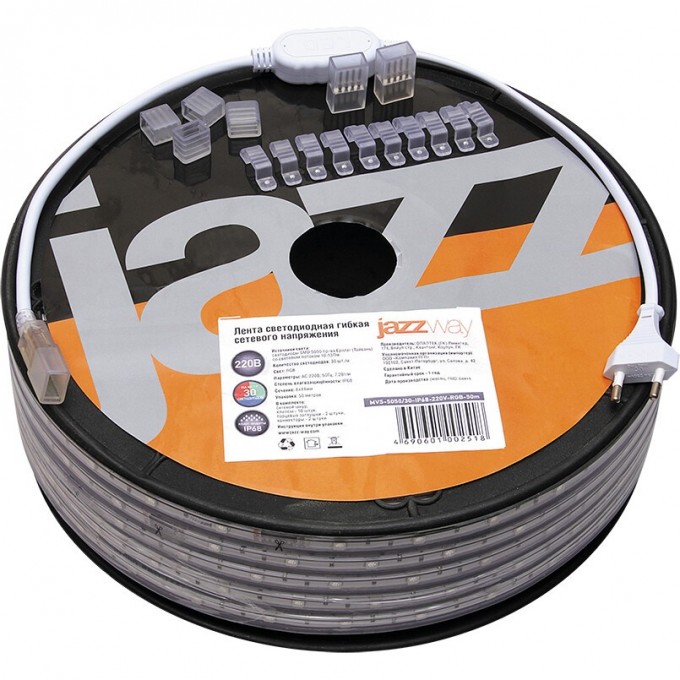 Лента светодиодная JAZZWAY MVS-5050/30-IP68-220V-RGB-1M 1002518 Лента светодиодная JAZZWAY MVS-5050/30-IP68-220V-RGB-1M 1002518