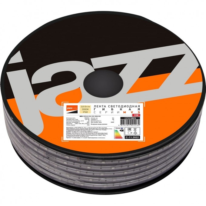 Светодиодная лента JAZZWAY New MVS-2835/60-IP68-220V 3000K WW - 100м теплый белый 5004269A Светодиодная лента JAZZWAY New MVS-2835/60-IP68-220V 3000K WW - 100м теплый белый 5004269A